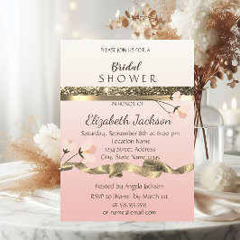 Invitación Elegante y Estiloso Chorro Floral Nupcial