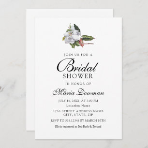 Invitación Elegante y exótica flor Clásica Floral Bridal Show