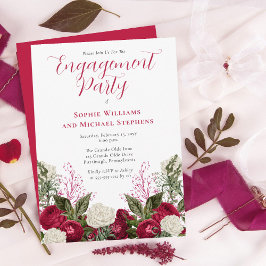 Invitación Elegante y exuberante fiesta de compromiso con la 