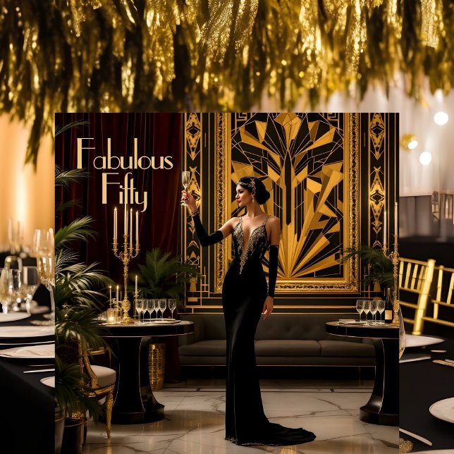 Invitación Elegante y fabuloso Art Deco Lady del siglo XX (Subido por el creador)
