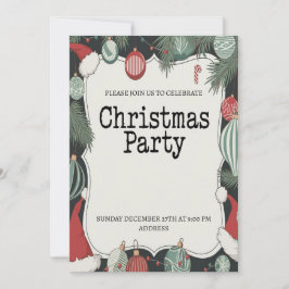 Invitación elegante y festiva para una fiesta de N