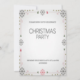 Invitación elegante y festiva para una fiesta feli