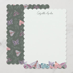 Invitación Elegante y hermosa Moth de Crepúsculo pintado a ma