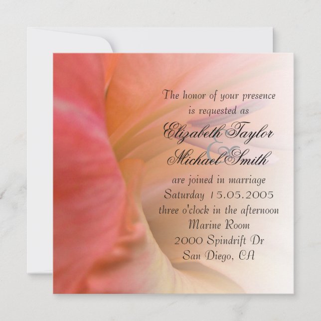 Invitación Elegante y lujoso Hibiscus Spring Wedding Invite (Anverso)