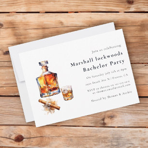 Invitación Elegante y minimalista despedida de solteros