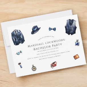 Invitación Elegante y minimalista despedida de solteros