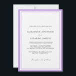 Invitación Elegante y Moda Script Lavender Boda<br><div class="desc">Presentamos nuestra exquisita suite de invitaciones a la boda de Lavender,  donde la elegancia atemporal se une al encanto contemporáneo.</div>