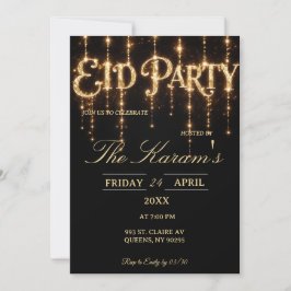 Invitación elegante y moderna a la fiesta de Eid e