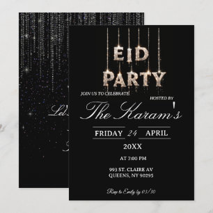 Invitación elegante y moderna a la fiesta de Eid e