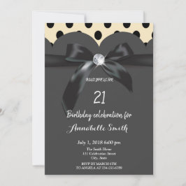 Invitación Elegante y moderna cinta de moda Cumpleaños