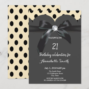 Invitación Elegante y moderna cinta de moda Cumpleaños