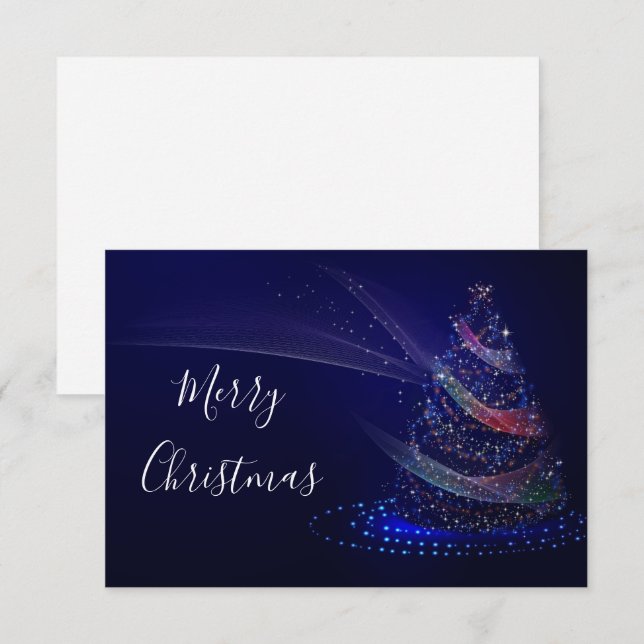 Invitación Elegante y moderna Feliz Navidad (Anverso / Reverso)