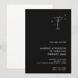 Invitación Elegante y moderna fiesta de cumpleaños