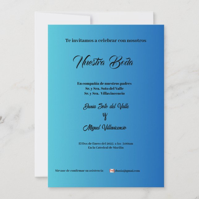 Invitación Elegante y Moderna Invitation (Anverso)