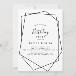 Invitación elegante y moderna para fiesta de cumpl