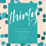 Invitación Elegante y moderno 30 cumpleaños de fiesta<br><div class="desc">Elegante y moderno 30 cumpleaños de fiesta</div>