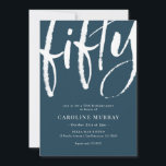 Invitación Elegante y moderno 50° cumpleaños de fiesta<br><div class="desc">Elegante y moderno 50° cumpleaños de fiesta</div>