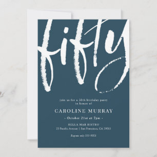 Invitación Elegante y moderno 50° cumpleaños de fiesta