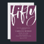 Invitación Elegante y moderno 50° cumpleaños de fiesta<br><div class="desc">Elegante y moderno 50° cumpleaños de fiesta</div>