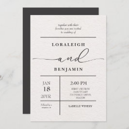 Invitación Elegante y moderno Boda de aspecto pulido
