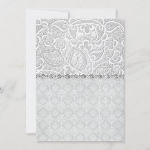 INVITACIÓN ELEGANTE Y MODERNO BODA DE DIAMANTES DE LACE
