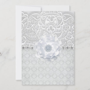 INVITACIÓN ELEGANTE Y MODERNO BODA DE DIAMANTES DE LACE