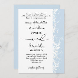 Invitación Elegante y moderno Boda de escritura floral blanca