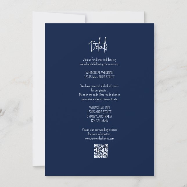Invitación Elegante y moderno Boda de nombres personalizados  (Anverso)