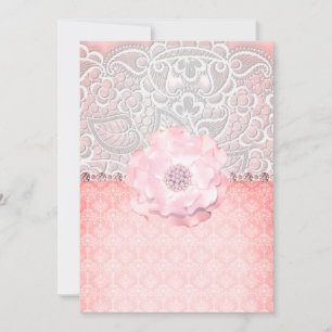INVITACIÓN ELEGANTE Y MODERNO BODA DE PAZ DE DIAMANTES DE LAC