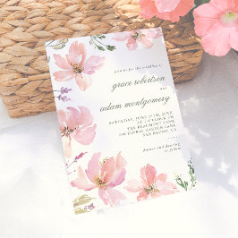 Invitación Elegante y moderno Boda floral acuático de primave
