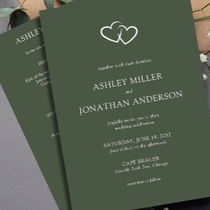 Invitación Elegante y moderno Boda todo en uno de los element