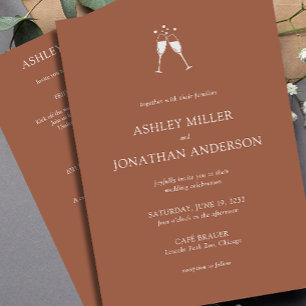 Invitación Elegante y moderno Boda todo en uno de los element