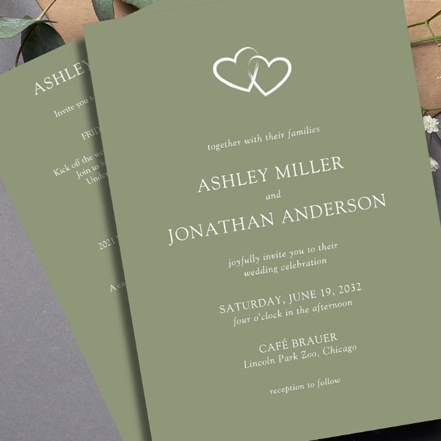 Invitación Elegante y moderno Boda todo en uno de los element (Subido por el creador)