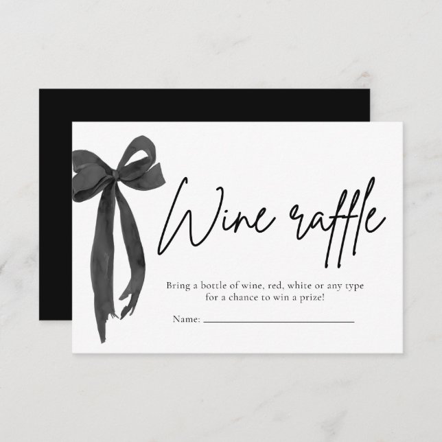 Invitación Elegante y moderno boleto de juego de Raffle de vi (Anverso / Reverso)