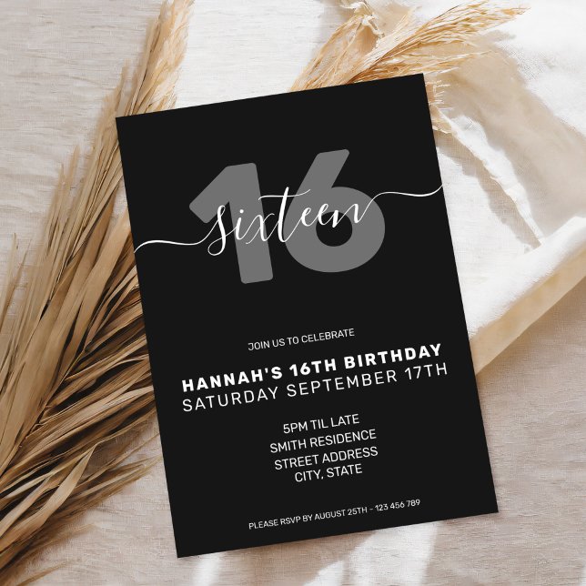 Invitación Elegante y moderno cumpleaños 16 (Subido por el creador)