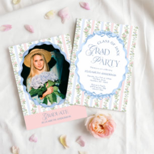 Invitación Elegante y moderno Fiesta de graduados de moscas