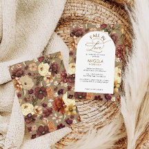 Elegante y moderno floral de boda de otoño enamora