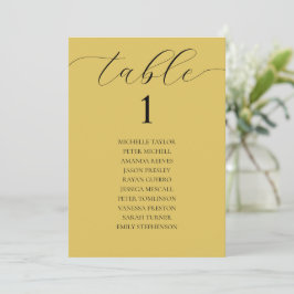 Invitación Elegante y moderno gráfico de asientos amarillo gi