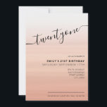 Invitación Elegante y moderno guión de oro Rosa 21 cumpleaños<br><div class="desc">Invitación a los 21 Años de Rosa Moderno. Minimalista diseño de plantillas de invitación para 21 cumpleaños con elegante letra de guión con letra a mano de caligrafía.</div>