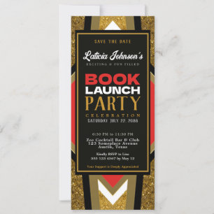 Invitación Elegante y moderno lanzamiento de libro geométrico