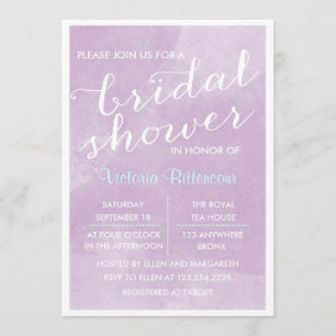Invitación Elegante y moderno Lavanda Color Naranja Ducha Bri