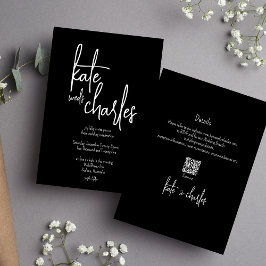 Invitación Elegante y moderno nombre personalizado estilo Inv