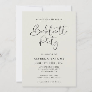 Invitación Elegante y moderno partido de la Bachelorette verd