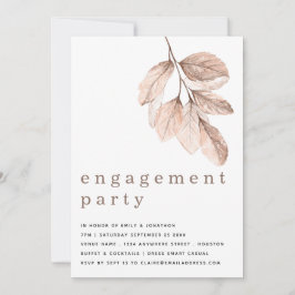 Invitación Elegante y moderno Rubor deja la fiesta de comprom