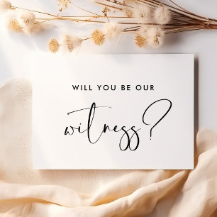 Invitación Elegante y moderno ¿Serás nuestra carta de testigo
