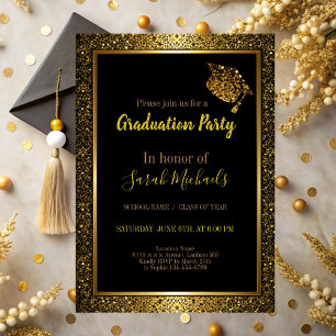 Invitación Elegante y moderno tapón de graduación de Purpurin