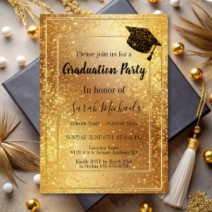 Invitación Elegante y moderno tapón de graduación de Purpurin