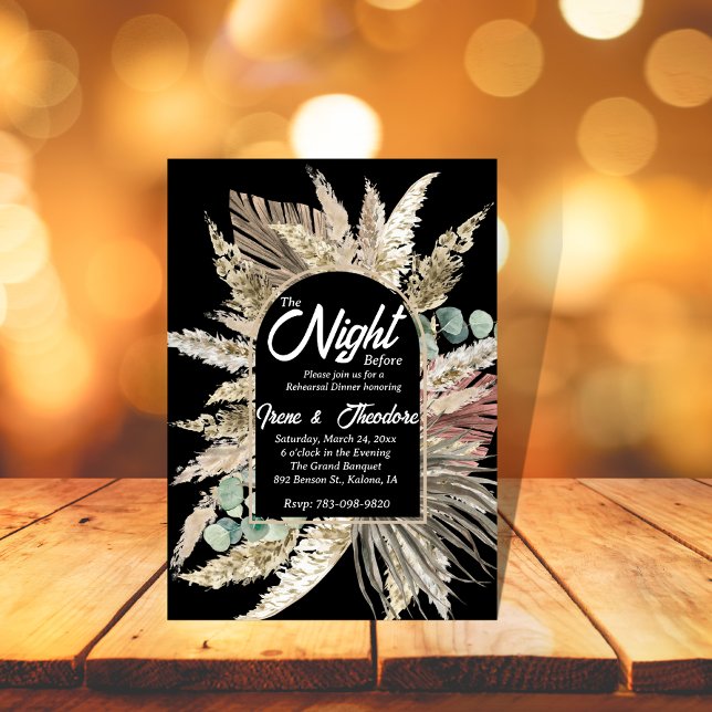 Invitación elegante y moderno terracota boho Cena de ensayo (Subido por el creador)
