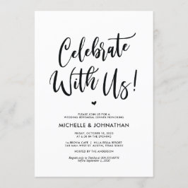 Invitación Elegante y perfecto ensayo de bodas invitan a cena