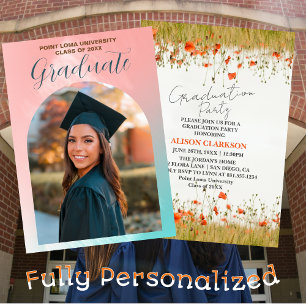 Invitación Elegante y personalizado partido de graduación de 